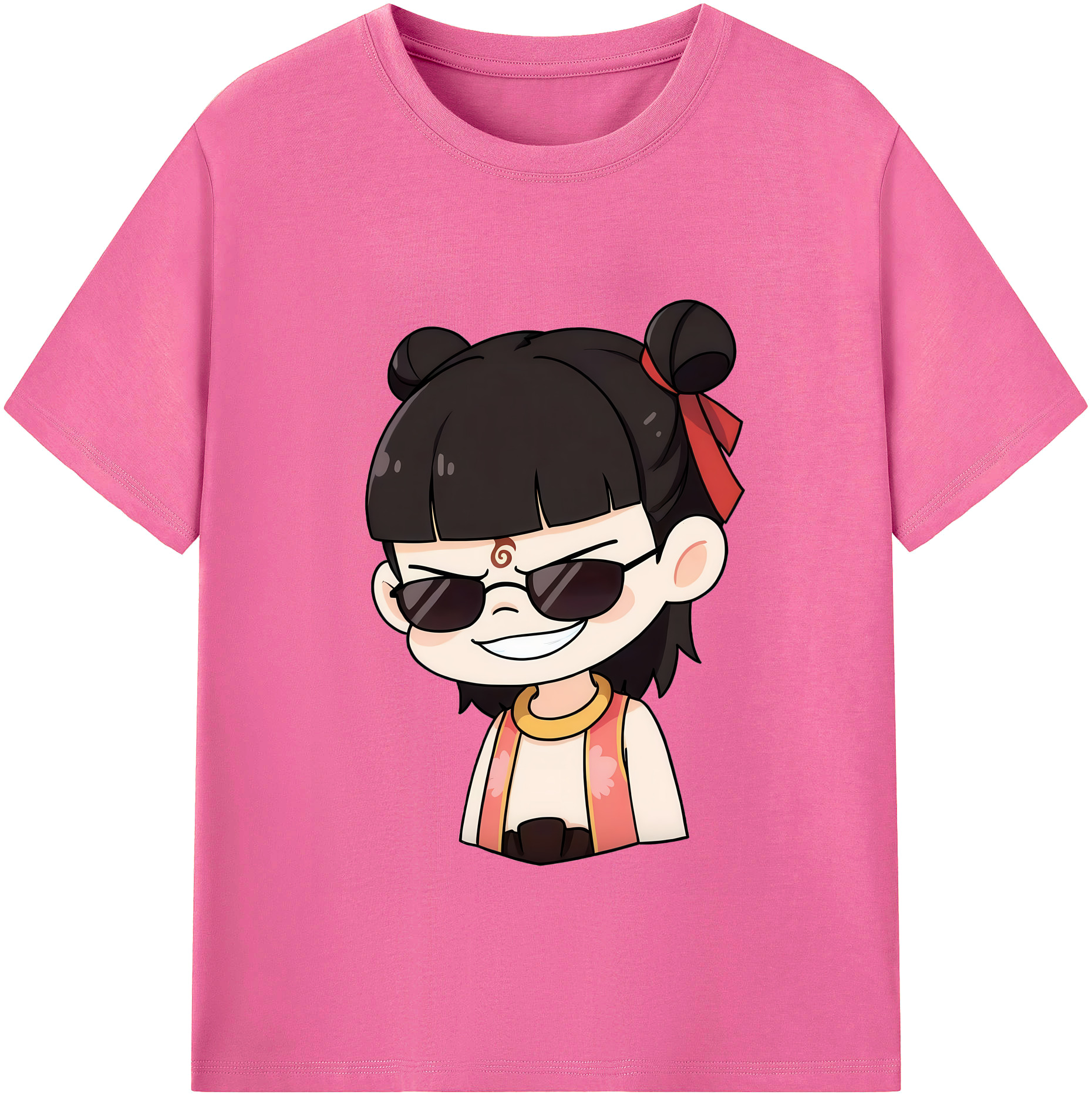 （画像用） Ne Zha 2 ナタ 魔童の大暴れ レディースカジュアルプリントTシャツ（綿100％）